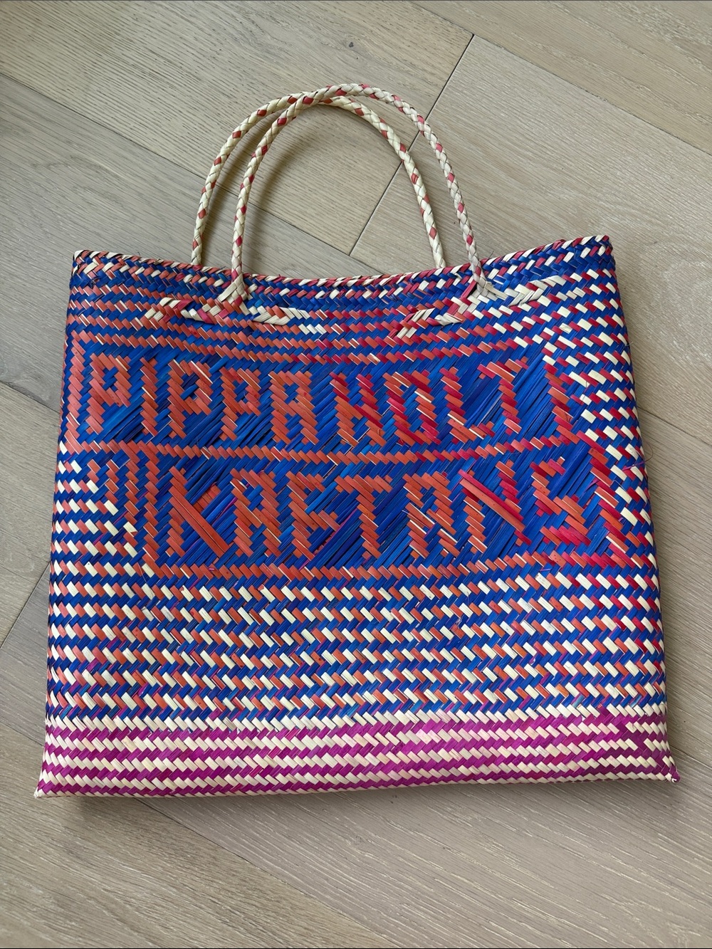 Pippa Holt kaftans straw tote bag